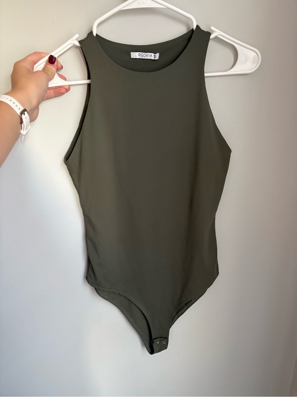Olive Green One-Piece Bodysuit